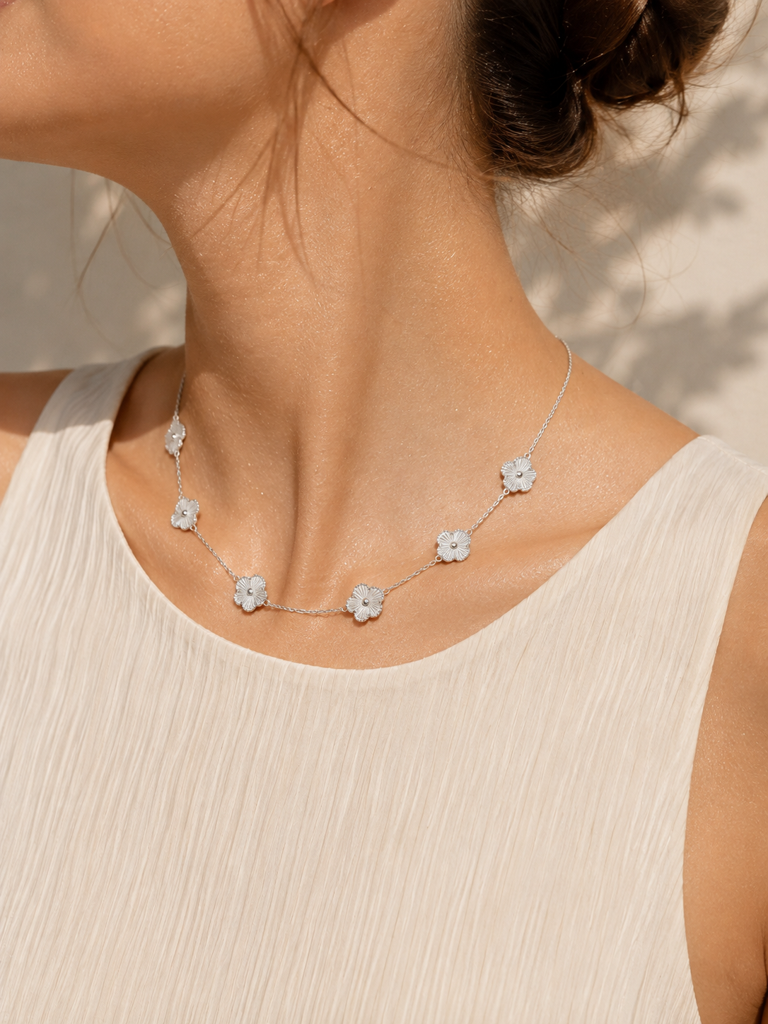 Collier Fleurs Acier Inoxydable – Floraison NNO