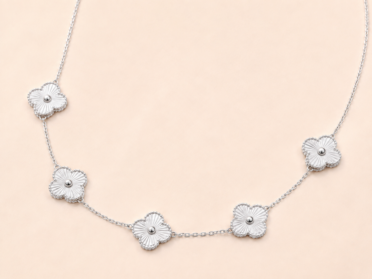 Collier Fleurs Acier Inoxydable – Floraison NNO