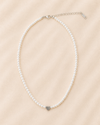Collier Perles Femme avec Cœur – Douceur NNO