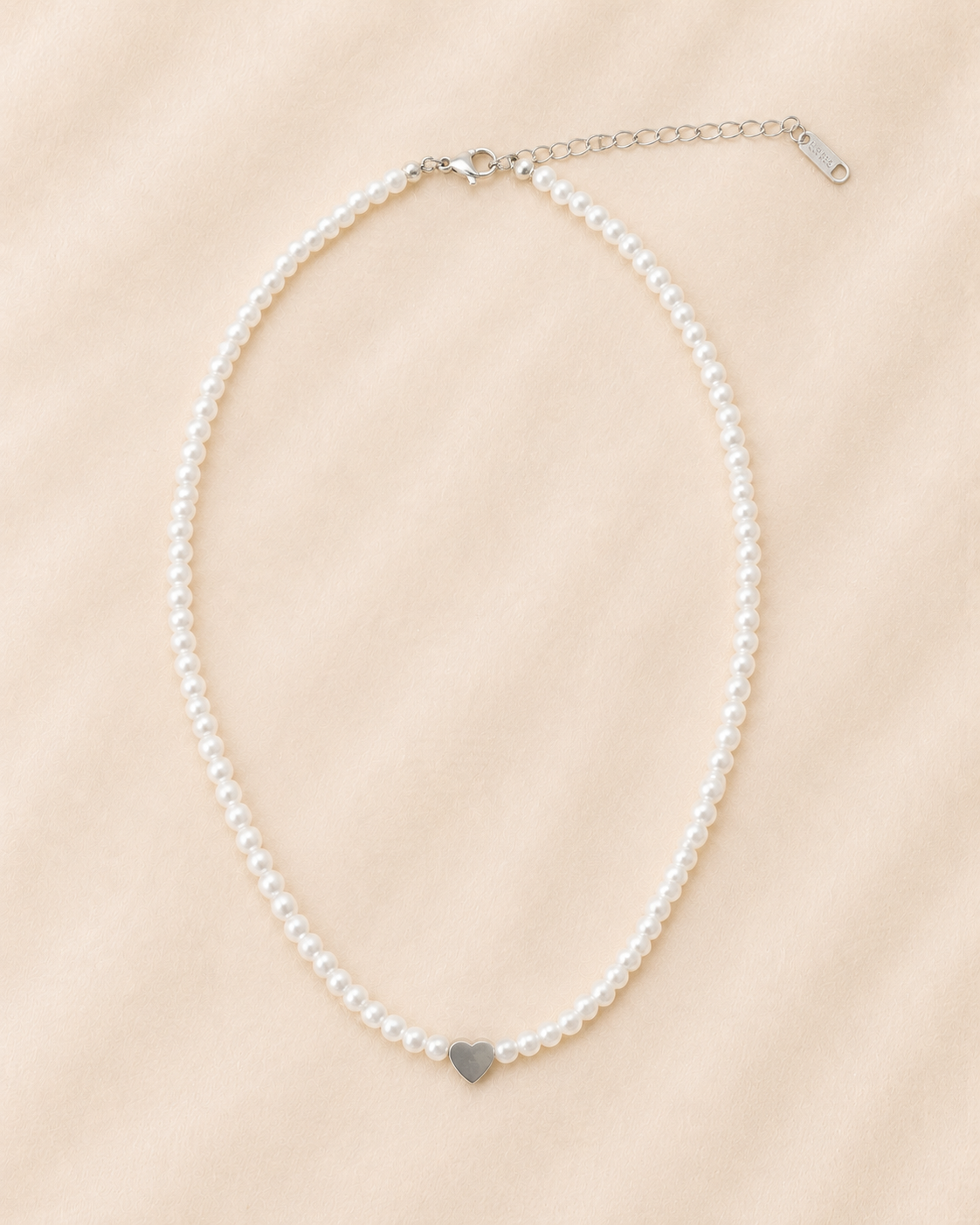 Collier Perles Femme avec Cœur – Douceur NNO